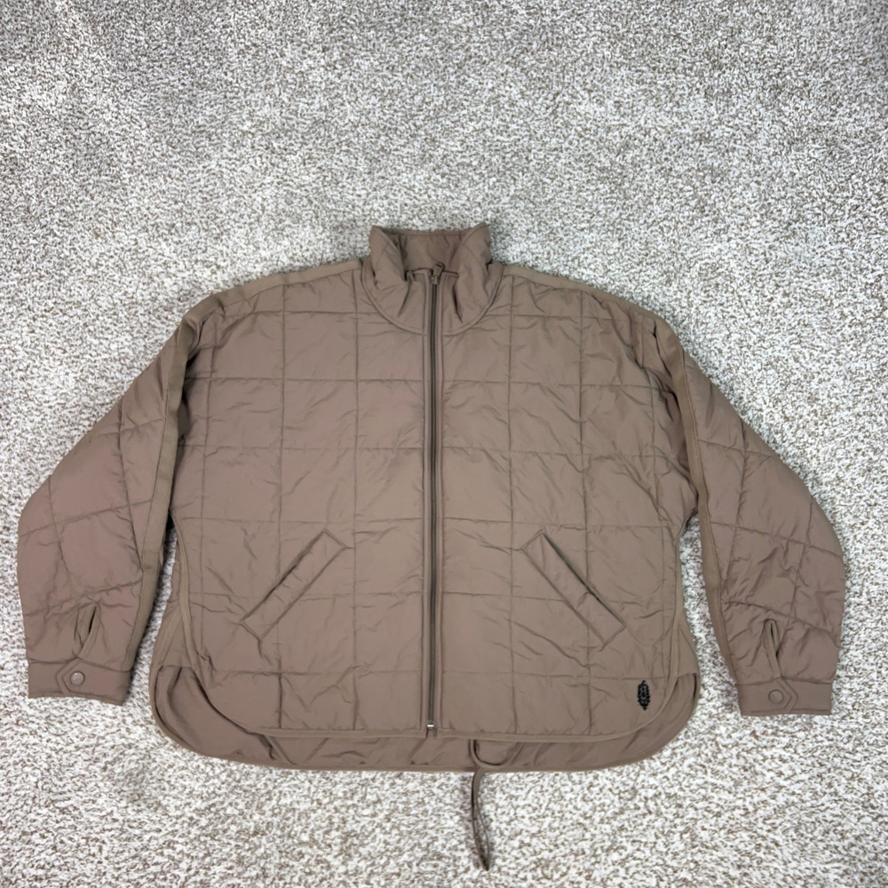 Free People FP Movement Jacket Womens Medium Brown Puffer Quilted Packable Coat